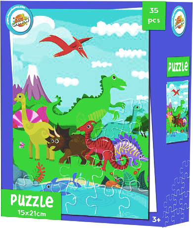 Dinoszaurusz mini puzzle 35 db os Gyerek ágyneműhuzat és f