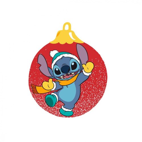 Disney Lilo és Stitch, A csillagkutya Karácsony formapárna, díszpárna 32x29 cm
