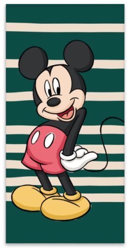 Disney Mickey Green fürdőlepedő, strand törölköző 60x120cm