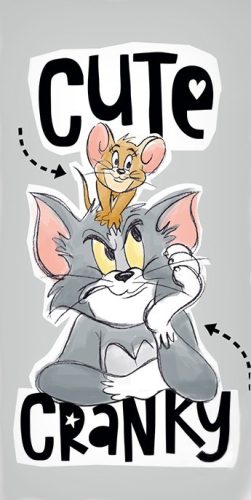 Tom és Jerry fürdőlepedő, strand törölköző Cute 70*140cm