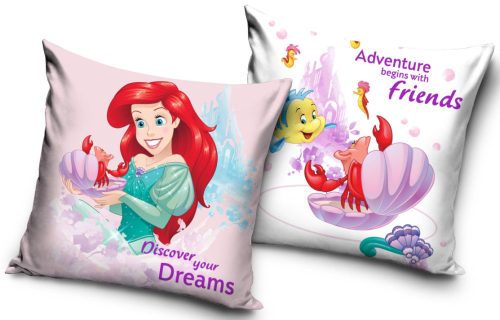 Disney Hercegnők, Ariel párnahuzat 40x40 cm Velúr