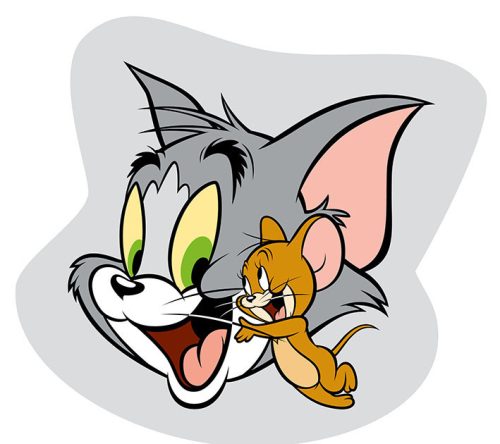 Tom és Jerry formapárna, díszpárna 32*32 cm