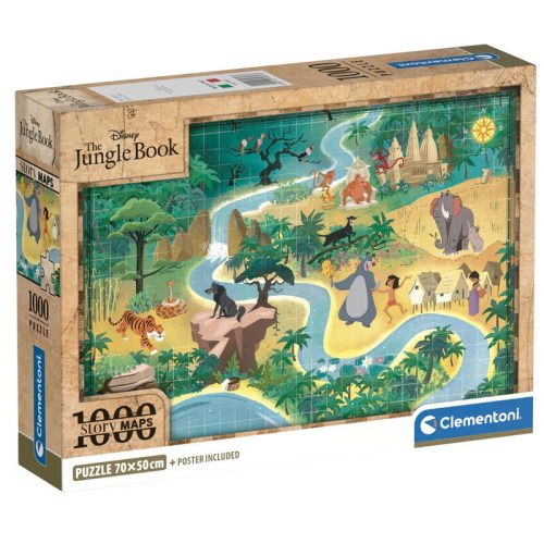 Mesetérkép Jungle Book 1000 db-os puzzle Clementoni