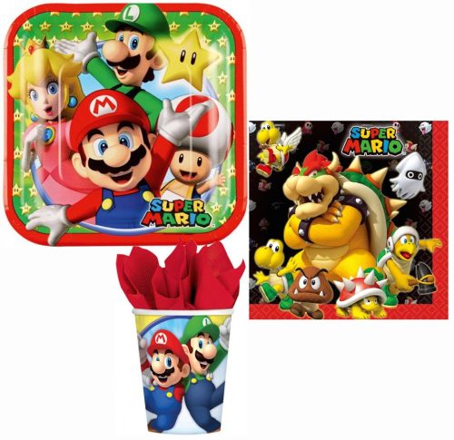 Super Mario party szett 36 db-os
