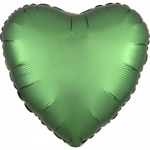 Szatén Emerald szív fólia lufi 43 cm