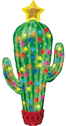 Christmas Cactus, Karácsony Kaktusz Fólia lufi 101 cm