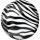 Zebra mintás Gömb fólia lufi 40 cm