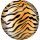Tigris csíkos Gömb fólia lufi 40 cm