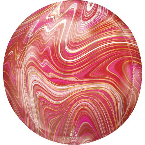 Colorful, Red and Pink gömb fólia lufi 40 cm