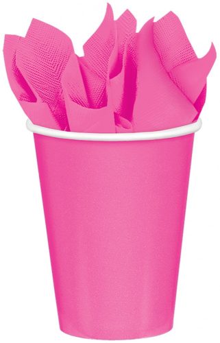 Bright Pink papír pohár 8 db-os 250 ml
