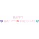 Happy Birthday Pastel felirat 150 cm