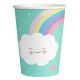 Szivárvány és Felhő Rainbow and Cloud papír pohár 8 db-os 250 ml