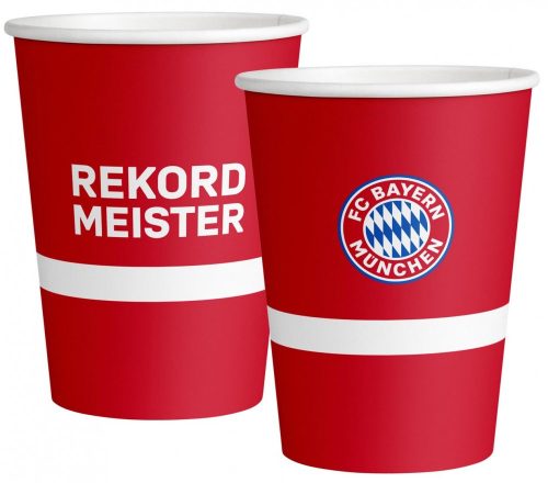 FC Bayern München Red papír pohár 8 db-os 250 ml