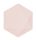 Rózsaszín Vert Decor hatszögletű lapostányér 6 db-os 15,8 cm