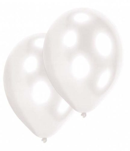 Fehér Pearl White léggömb, lufi 25 db-os 11 inch (27,5 cm)