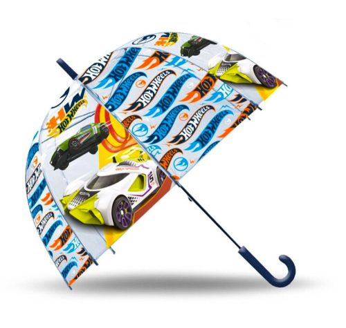 Hot Wheels Zooming gyerek átlátszó félautomata esernyő Ø70 cm
