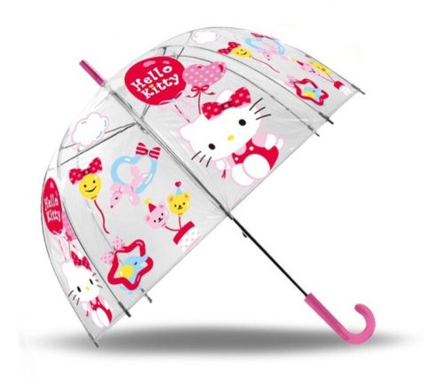 Hello Kitty gyerek átlátszó félautomata esernyő Ø70 cm