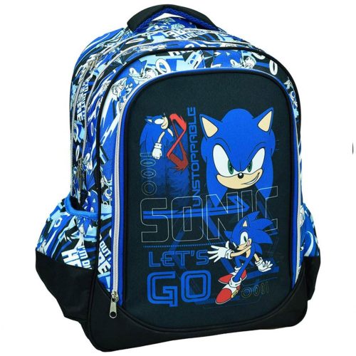 Sonic a sündisznó Let's Go iskolatáska, táska 46 cm
