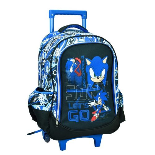 Sonic a sündisznó Blue Blur gurulós iskolatáska, táska 46 cm