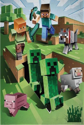 Minecraft Cave Attack polár takaró 100x150cm