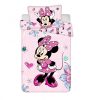 Disney Minnie Flowers gyerek ágyneműhuzat 100×135cm, 40×60 cm