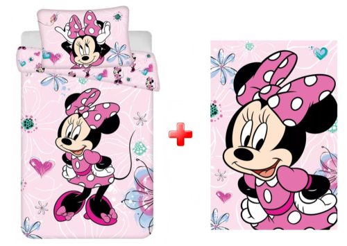 Disney Minnie gyerek ágyneműhuzat és polár takaró szett