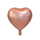 Matt Pink Gold Heart, Rózsaszín szív fólia lufi 37 cm