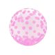 Pink Dots Aqua gömb fólia lufi 46 cm