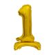 Arany BandC Gold mini 1-es szám fólia lufi talppal 38 cm