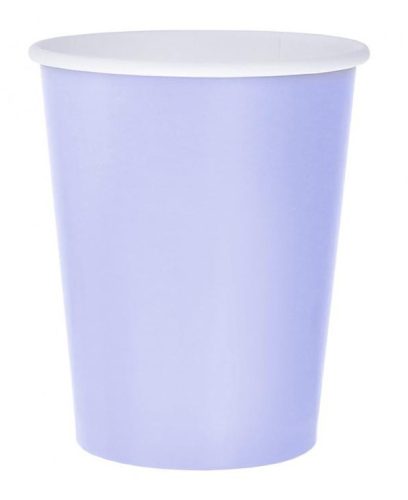 Lila Solid Lavender papír pohár 14 db-os 270 ml