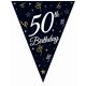 Happy Birthday 50 BandC zászlófüzér 270 cm