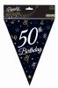 Happy Birthday 50 BandC zászlófüzér 270 cm
