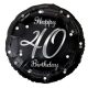 Happy Birthday 40 BandC Silver fólia lufi 36 cm