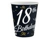 Happy Birthday 18 BandC papír pohár 6 db-os 200 ml