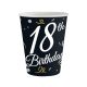 Happy Birthday 18 BandC papír pohár 6 db-os 200 ml