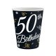 Happy Birthday 50 BandC papír pohár 6 db-os 200 ml