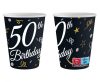 Happy Birthday 50 BandC papír pohár 6 db-os 200 ml