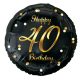 Happy Birthday 40 BandC Gold fólia lufi 36 cm