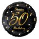 Happy Birthday 50 BandC Gold fólia lufi 36 cm