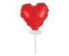 Red Heart, Piros szív fólia lufi tortára 8 cm