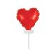 Red Heart, Piros szív fólia lufi tortára 8 cm