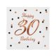 Happy Birthday 30 BandC White szalvéta 20 db-os 33x33 cm