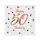 Happy Birthday 50 BandC White szalvéta 20 db-os 33x33 cm