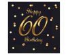 Happy Birthday 60 BandC Gold szalvéta 20 db-os 33x33 cm