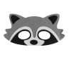 Mosómedve Raccoon filc maszk 18 cm
