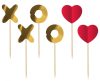 Szerelem XOXO díszítő pálca 6 db-os