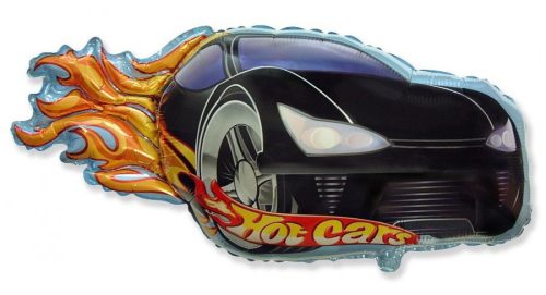 Hot Cars Black fólia lufi 61 cm