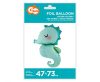 Csikóhal Sea Horse fólia lufi 73 cm