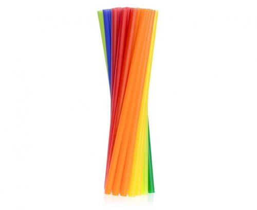 Colorful, Színes műanyag szívószál 10 db-os