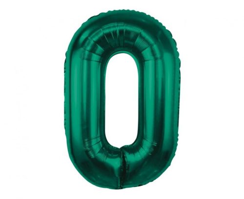 BandC Bottle Green, Zöld 0-ás szám fólia lufi 85 cm